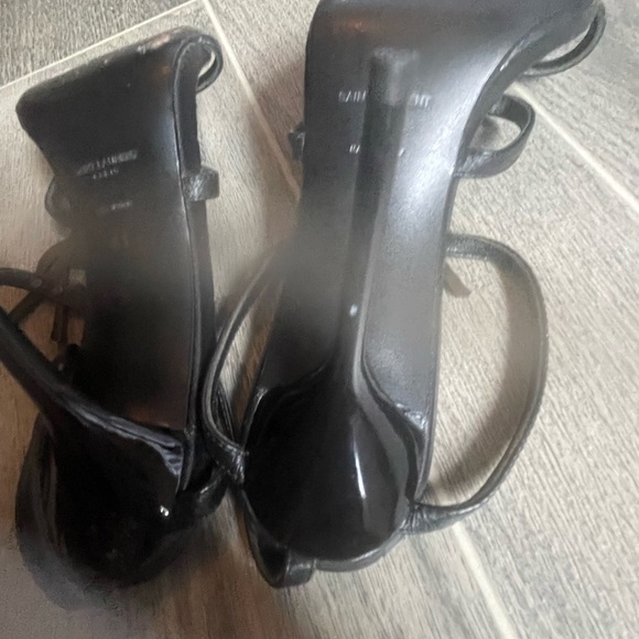 Saint Laurent Black Strappy Heels - Picture 8 of 11